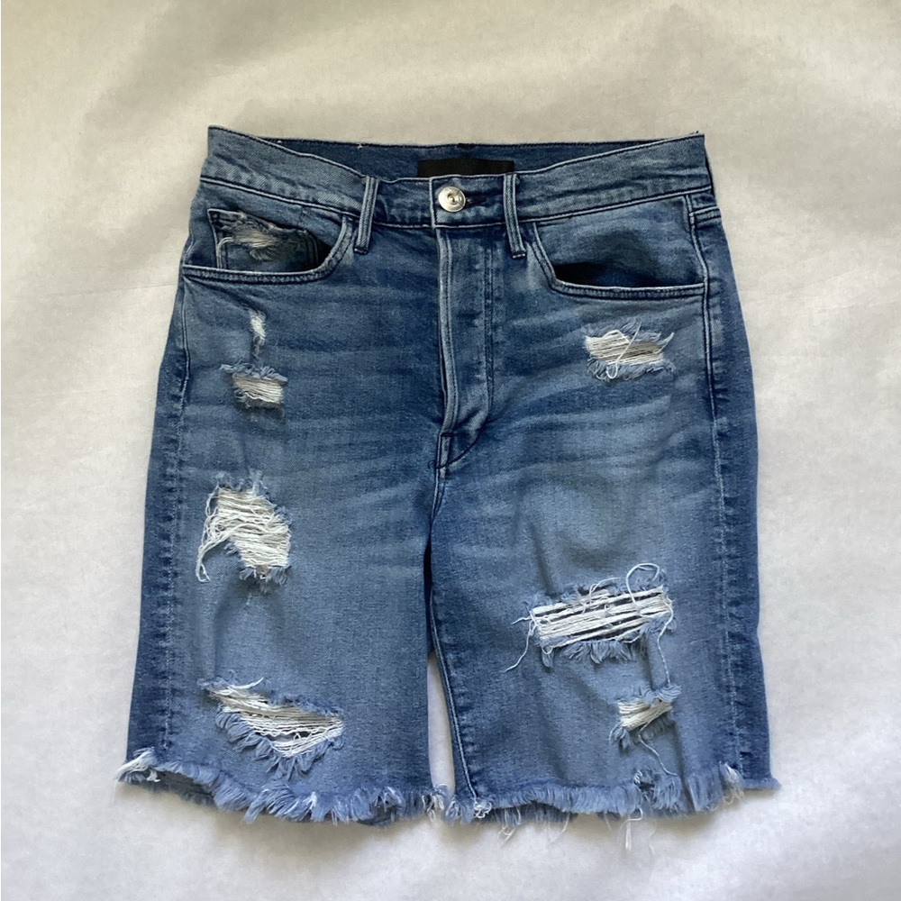3x1 NYC High Rise Long Jean Shorts, Size 25